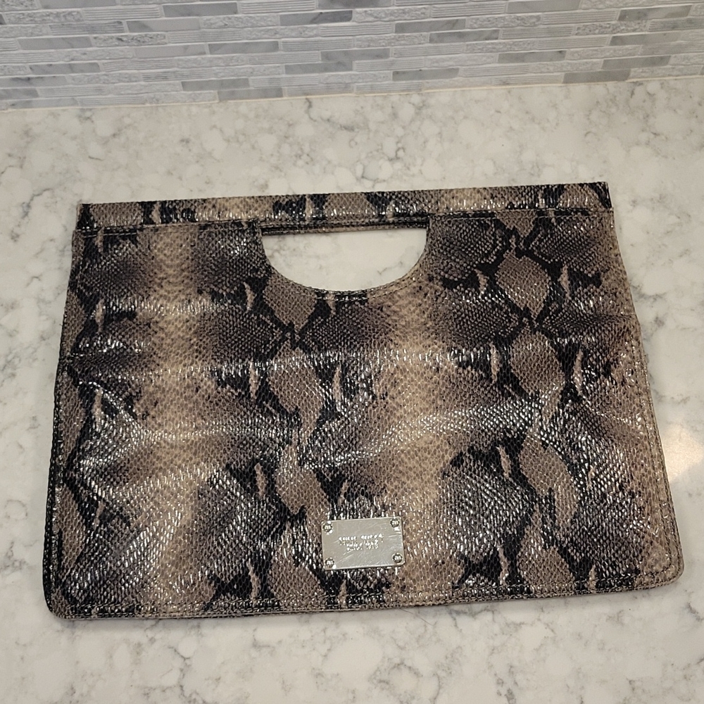 Nine West snakeskin clutch